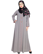 Sober Abaya with Detailing Green