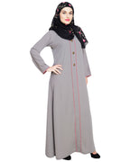 Sober Abaya with Detailing Green
