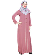 Sober Abaya with Detailing Grey