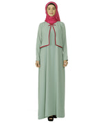 Sage Green Caped Abaya