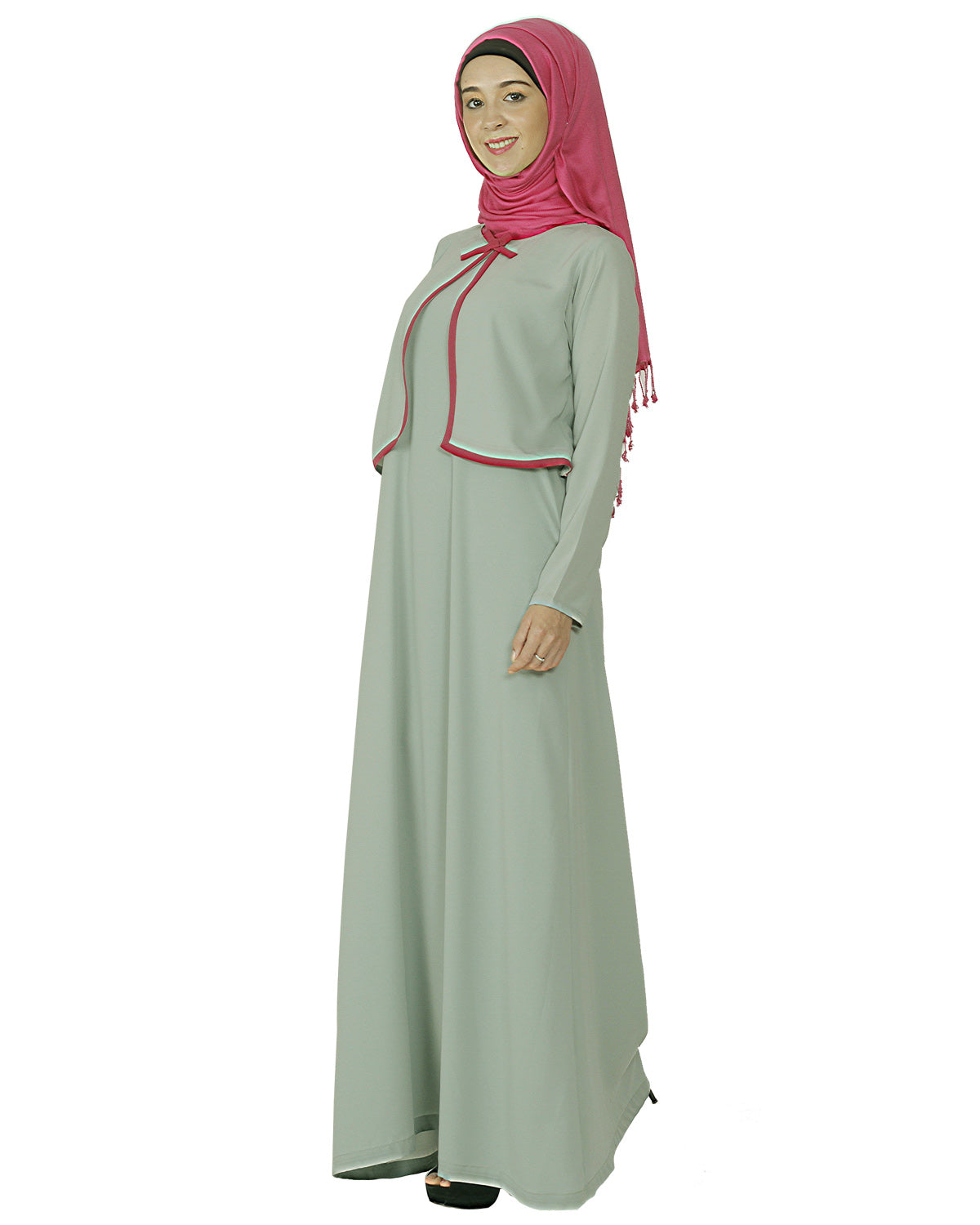 Sage Green Caped Abaya