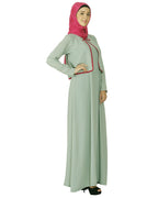 Sage Green Caped Abaya Sage Green