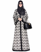 Double Layer Laced Abaya Black