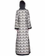 Double Layer Laced Abaya Black