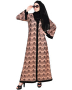 Double Layer Laced Abaya Black