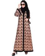Double Layer Laced Abaya Black