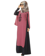 Double Layer Laced Abaya Blue
