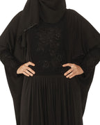 Kaftan wth Katdana Embroidery Black