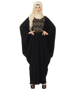 Kaftan with Zari Embroidery Black