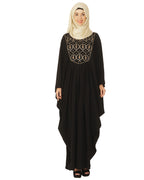 Kaftan with Zari Embroidery Black