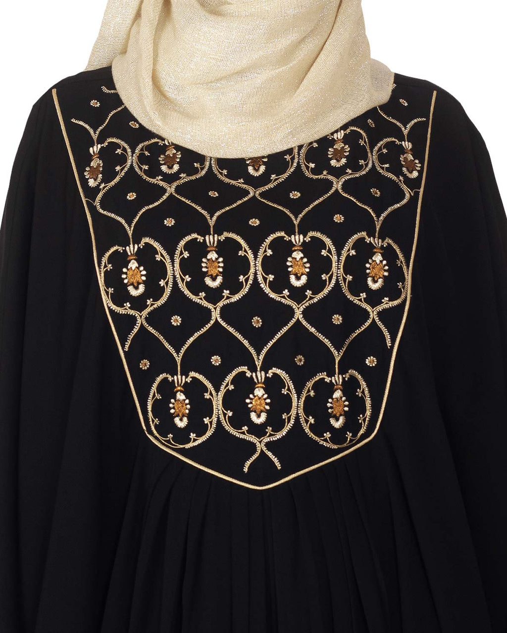 Kaftan with Zari Embroidery Black