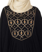 Kaftan with Zari Embroidery Black