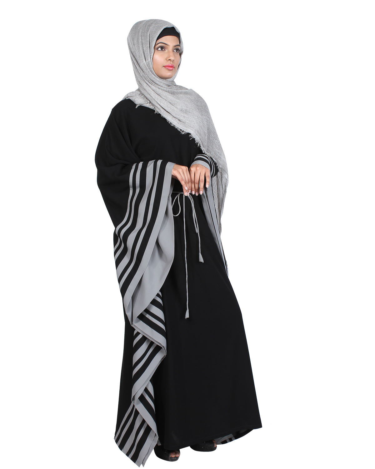 Kaftan with Striped Border