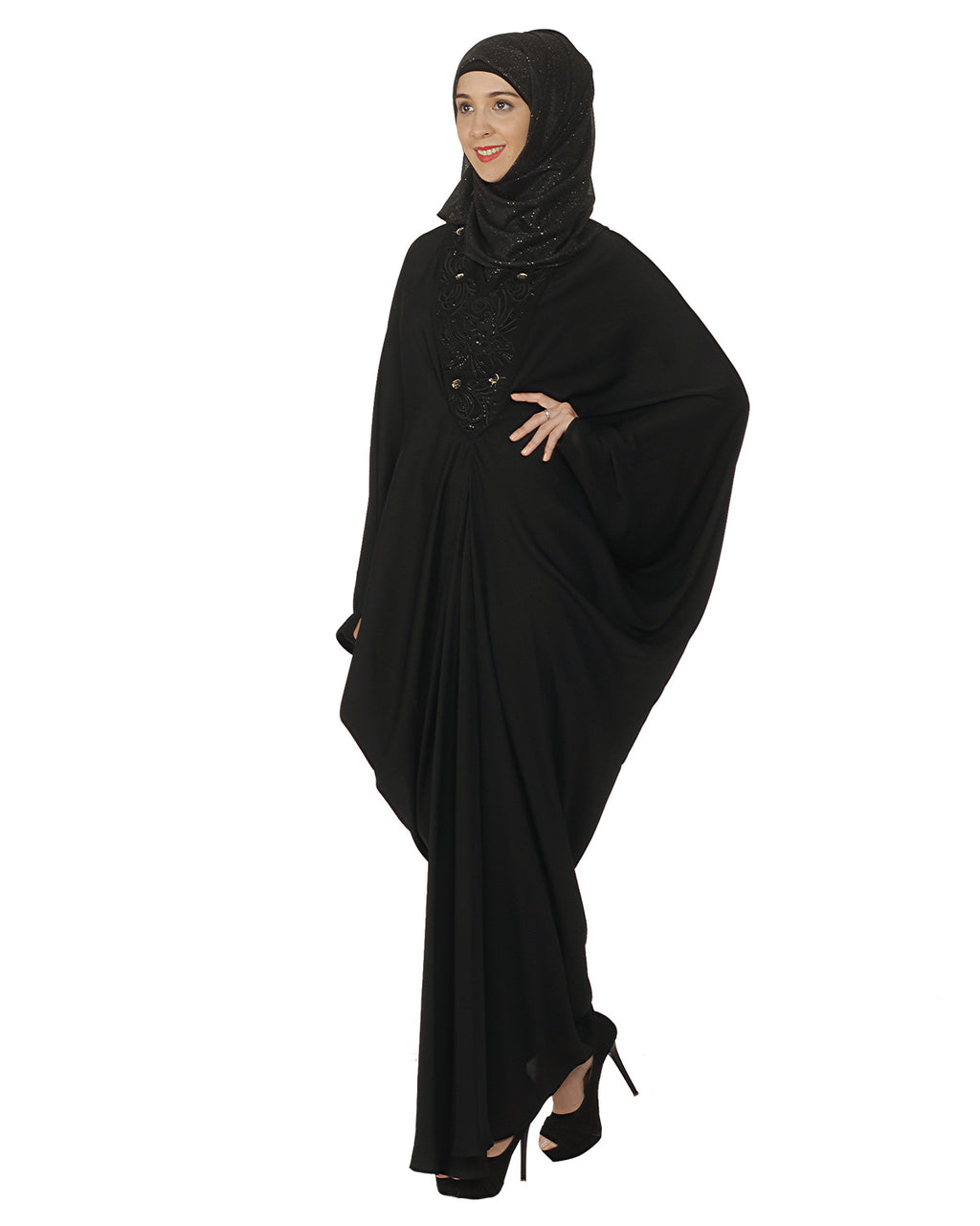 Black Katan with Katdana Embroidery