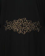 Kaftan with Embroidered Belt Black