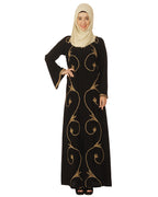 Abaya with Zari Dori Work Black