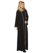 Jacket Style Closed Abaya Black