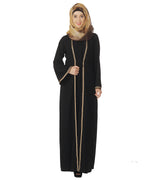 Jacket Style Closed Abaya Black