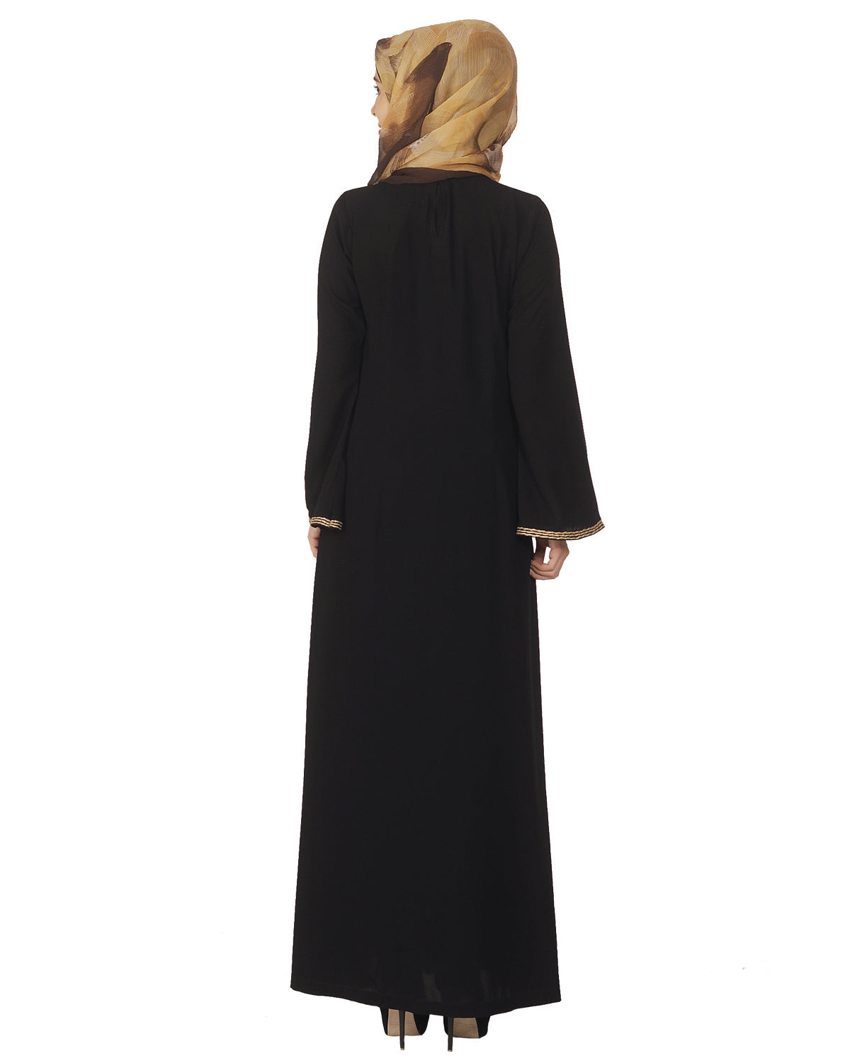 Jacket Style Closed Abaya Black