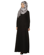 Pintuck Abaya Black