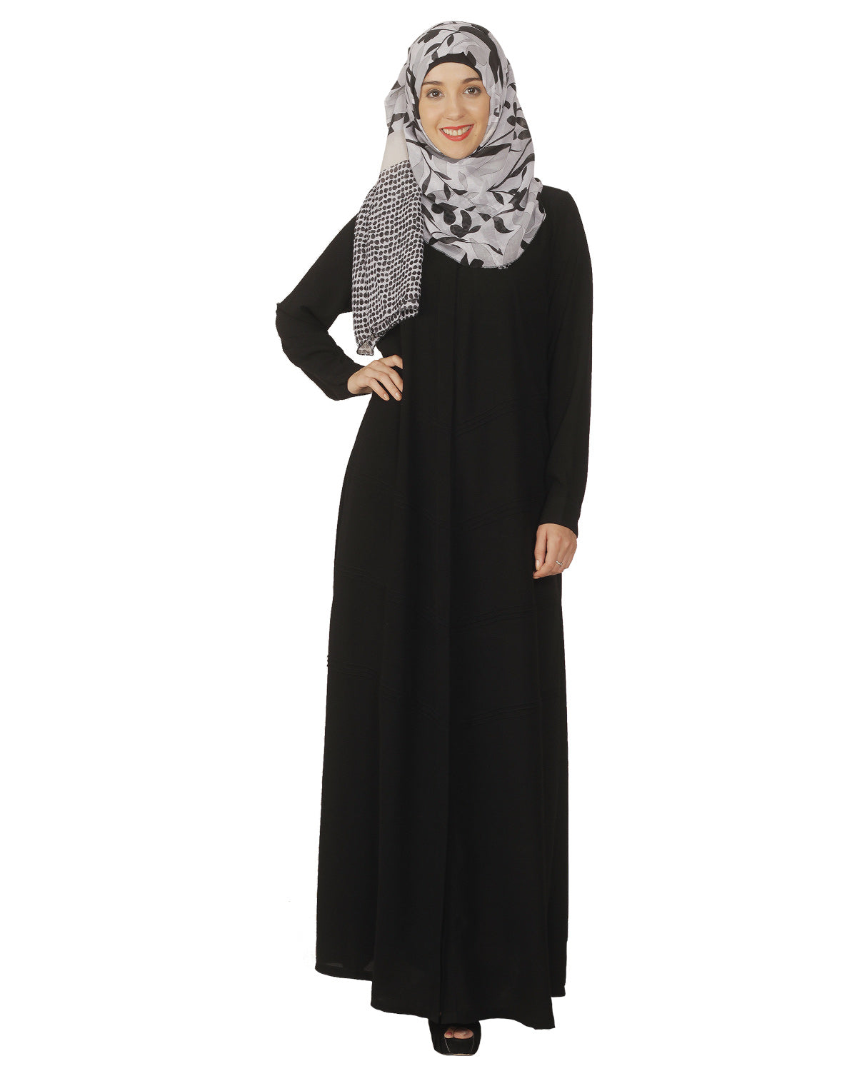 Pintuck Abaya Classice Black