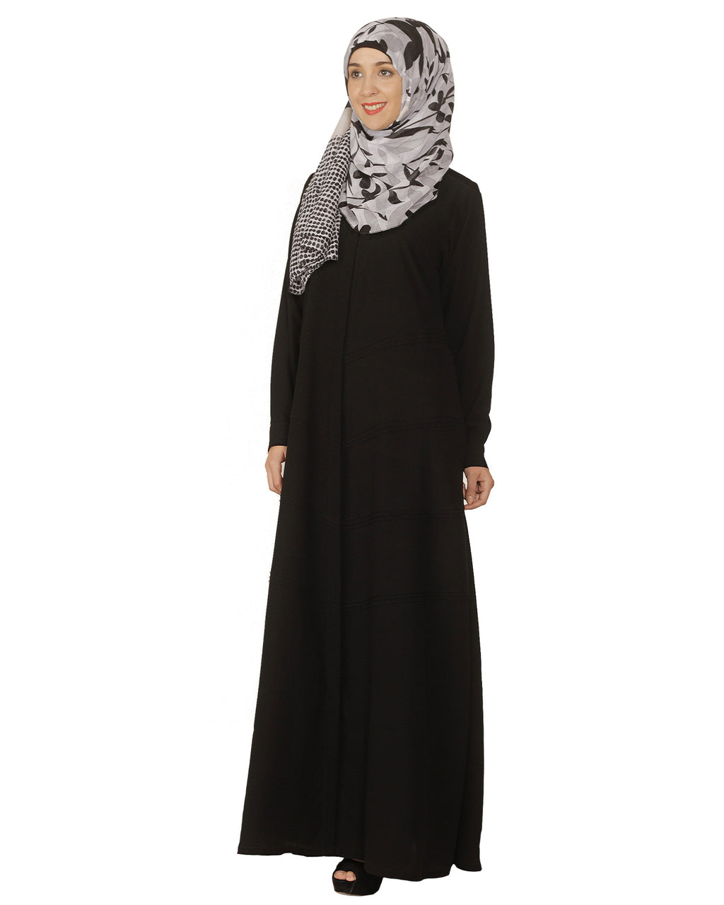 Pintuck Abaya Classice Black