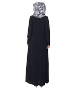 Pintuck Abaya Blue