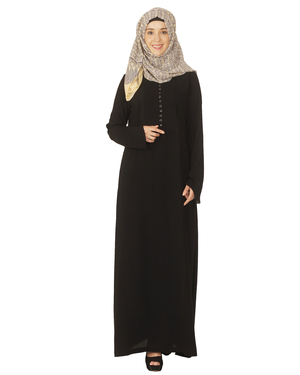 Pintuck Abaya Classice Black