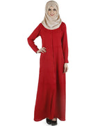 Pintuck Abaya Maroon