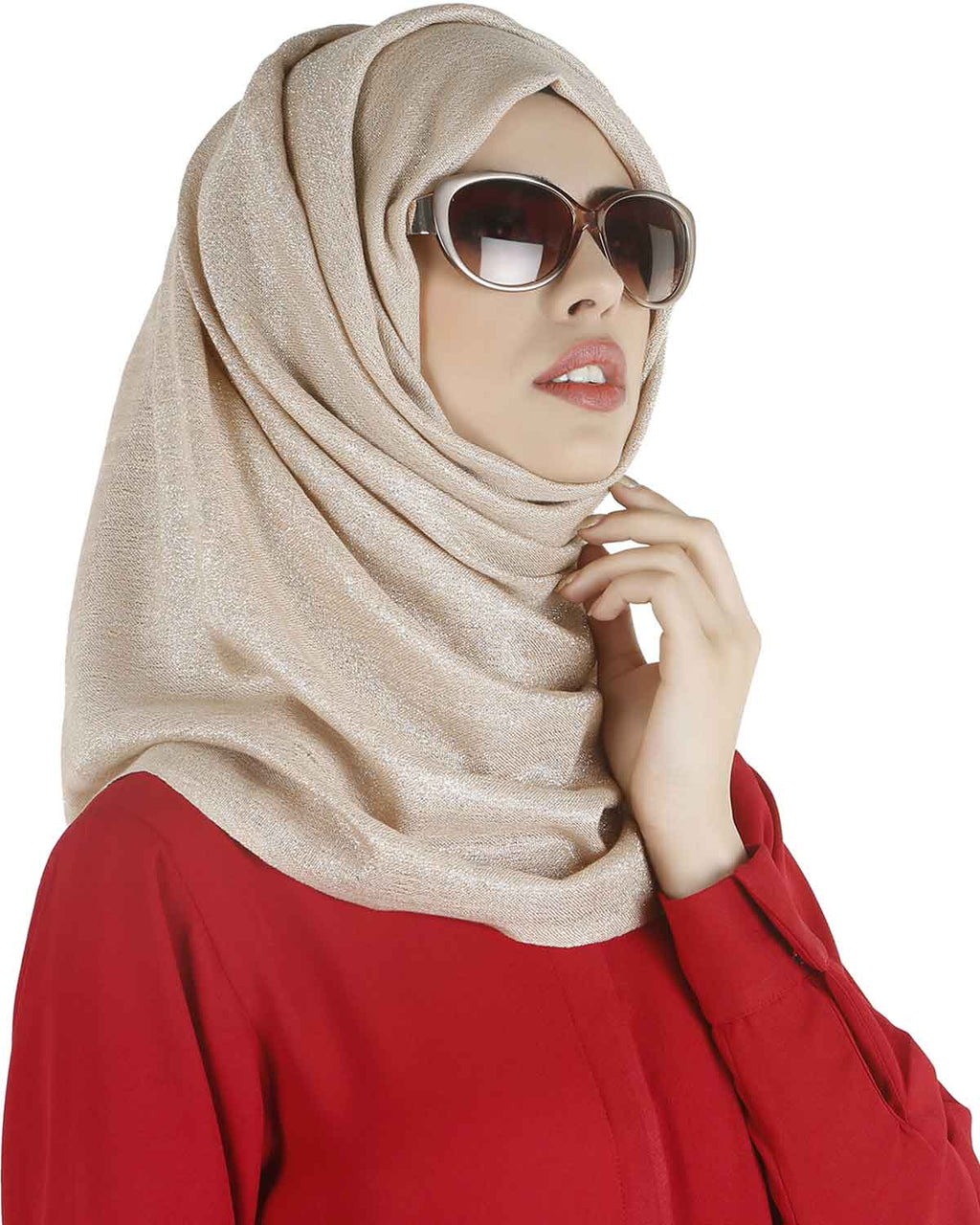 Pintuck Abaya Maroon