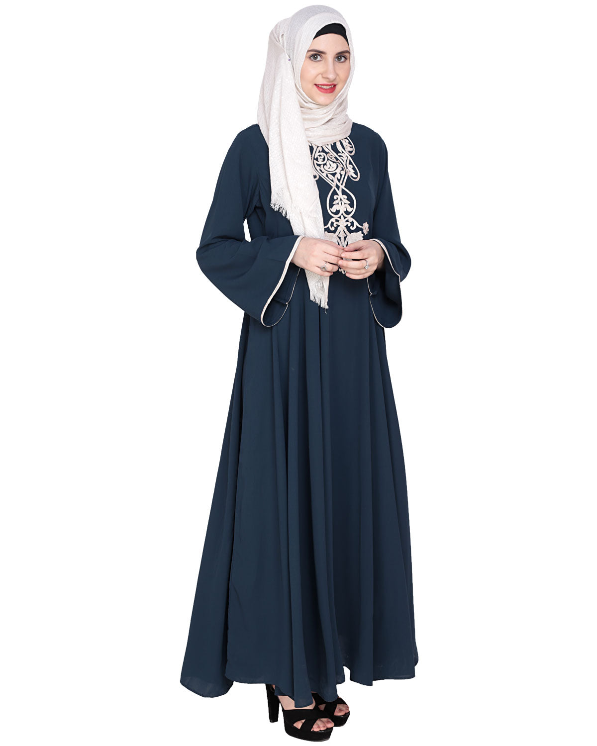 Flared Abaya Blue