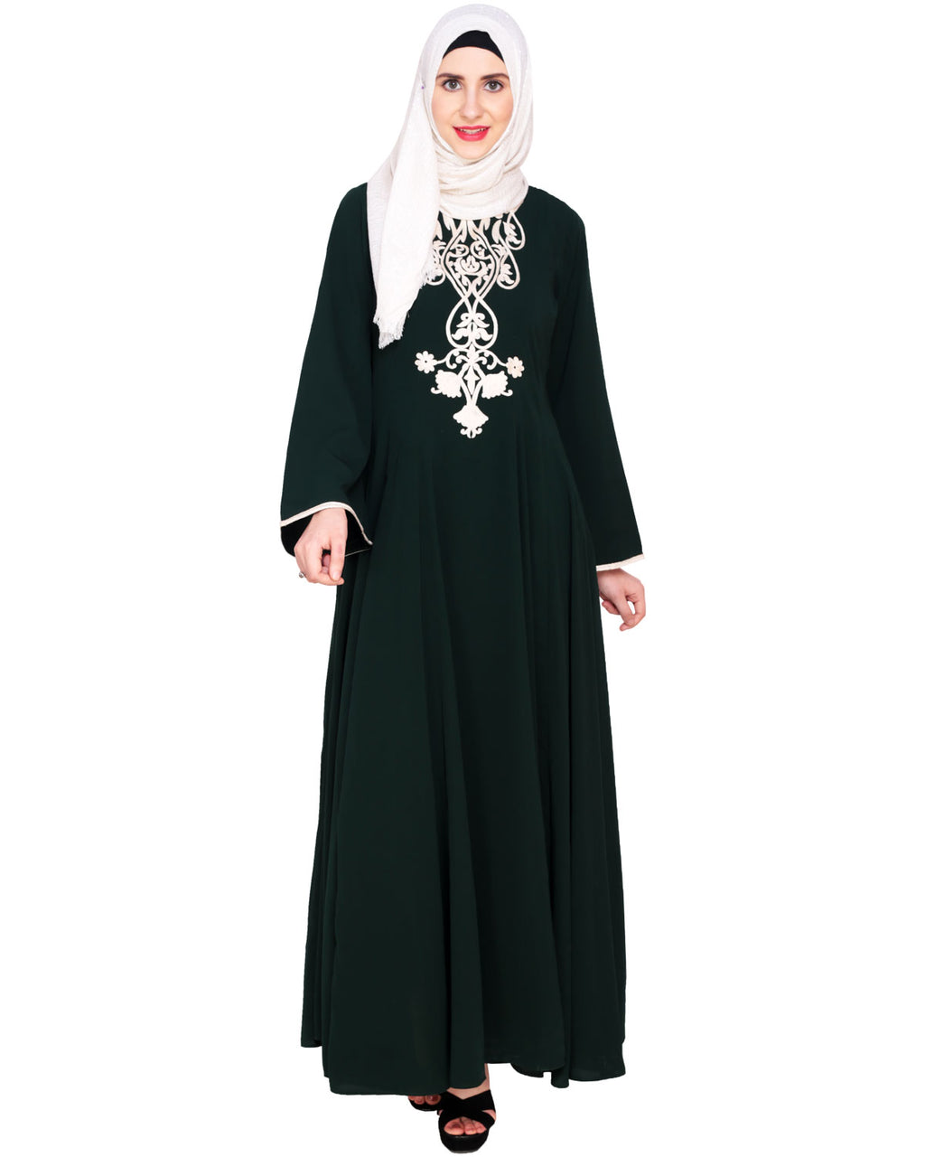 Flared Abaya Green