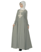 Flared Abaya Grey
