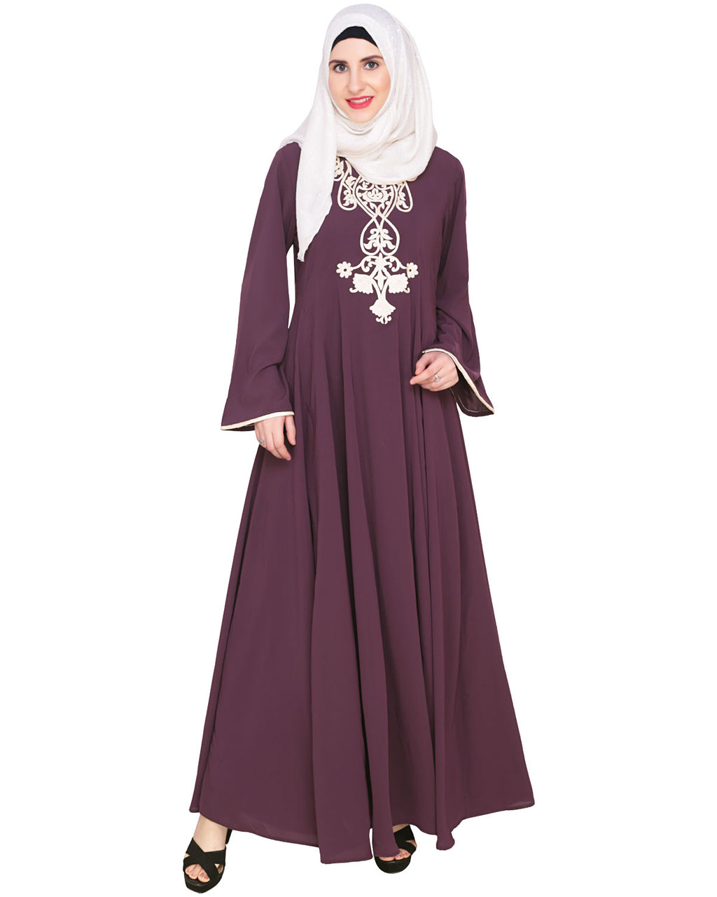 Flared Abaya Purple