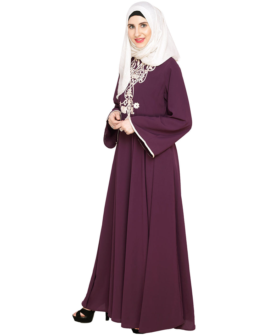 Flared Abaya Purple