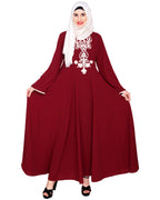 Flared Abaya Wine