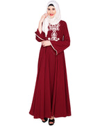 Flared Abaya Wine