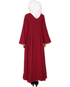 Flared Abaya Wine
