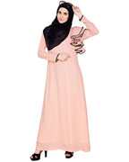 Romantic Founce Abaya Peach
