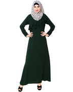 Green Frilled Abaya Green