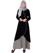 Two-in-one Abaya Black & Grey