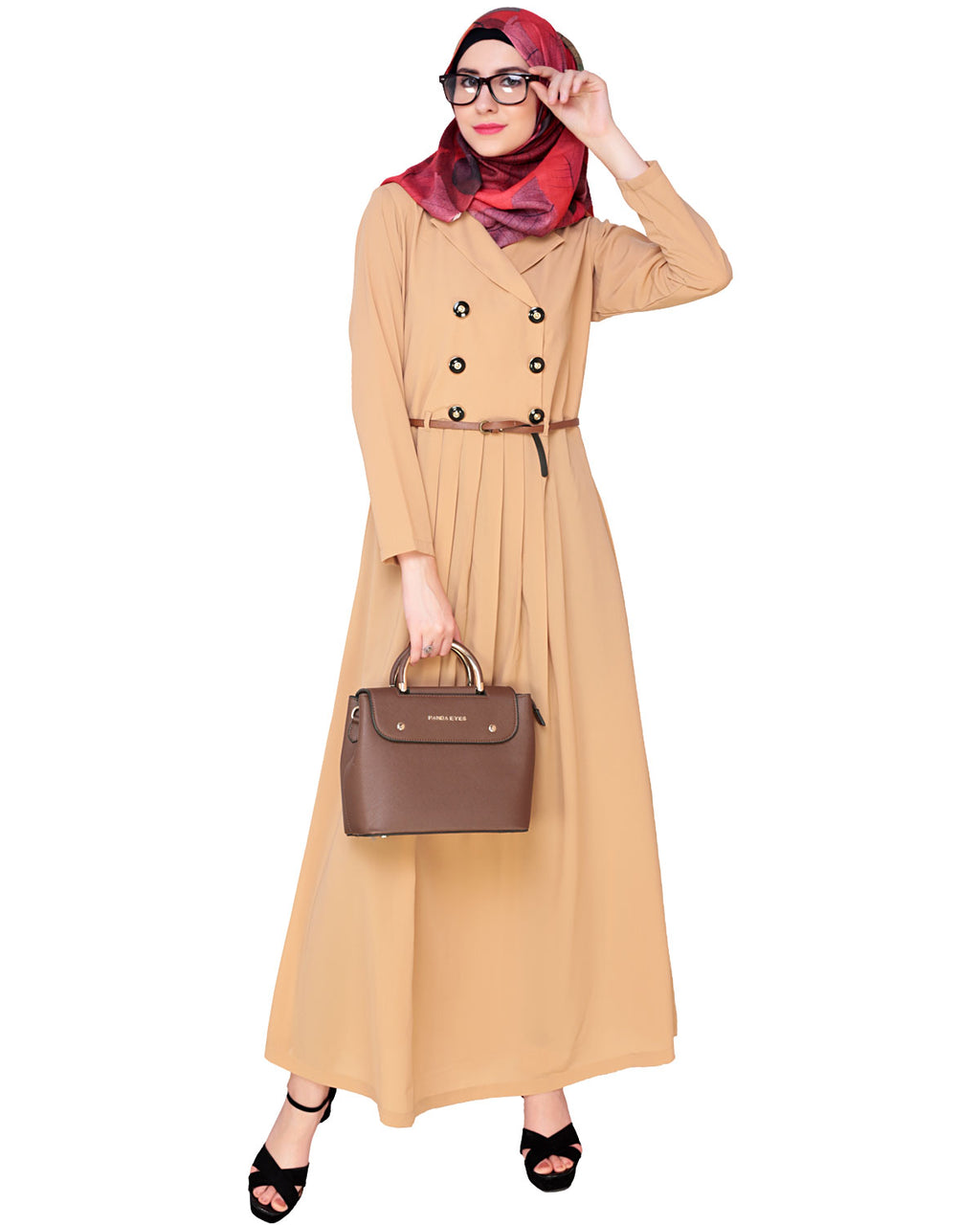 Fawn Coat Style Abaya Beige
