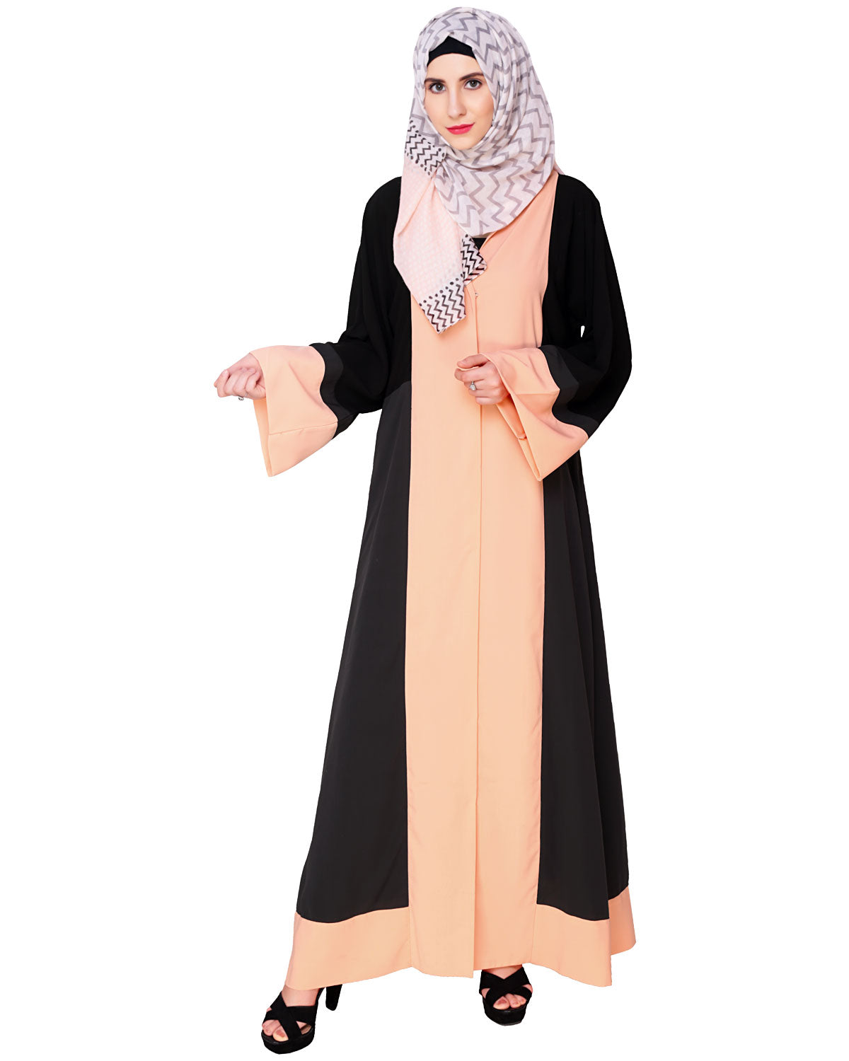 Faux Robe Abaya Black