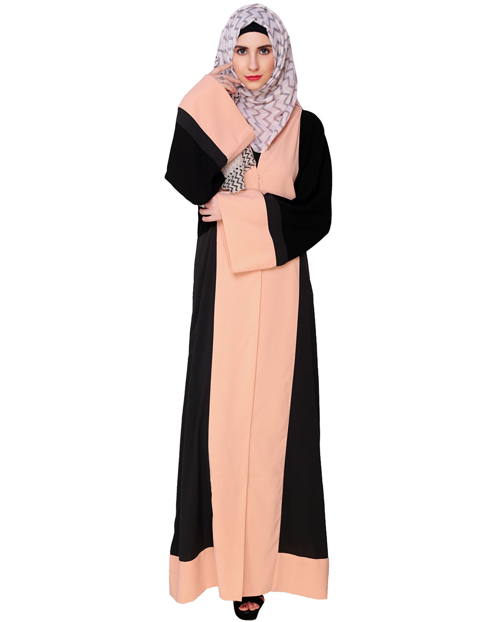 Faux Robe Abaya Black