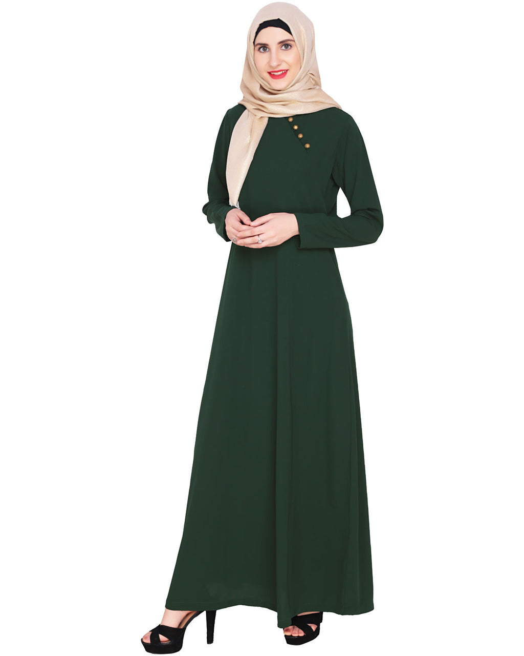 Trendy Abaya Dress Green