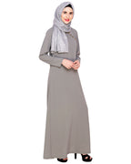 Trendy Abaya Dress Grey