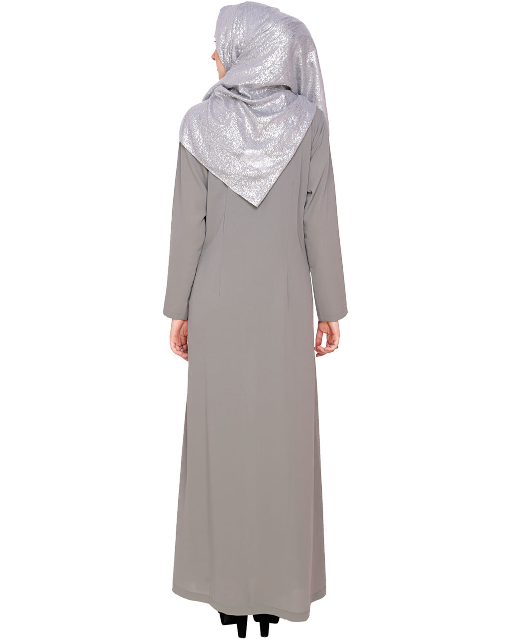 Trendy Abaya Dress Grey