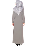 Trendy Abaya Dress Grey