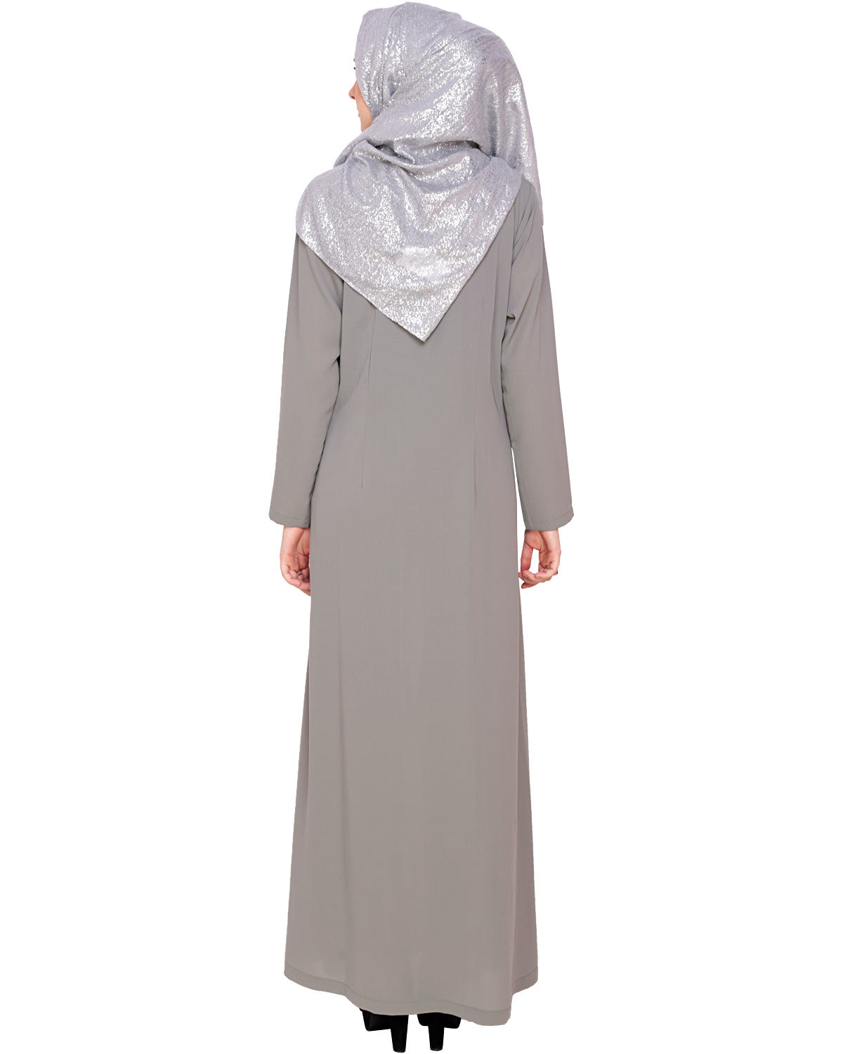 Trendy Abaya Dress Grey