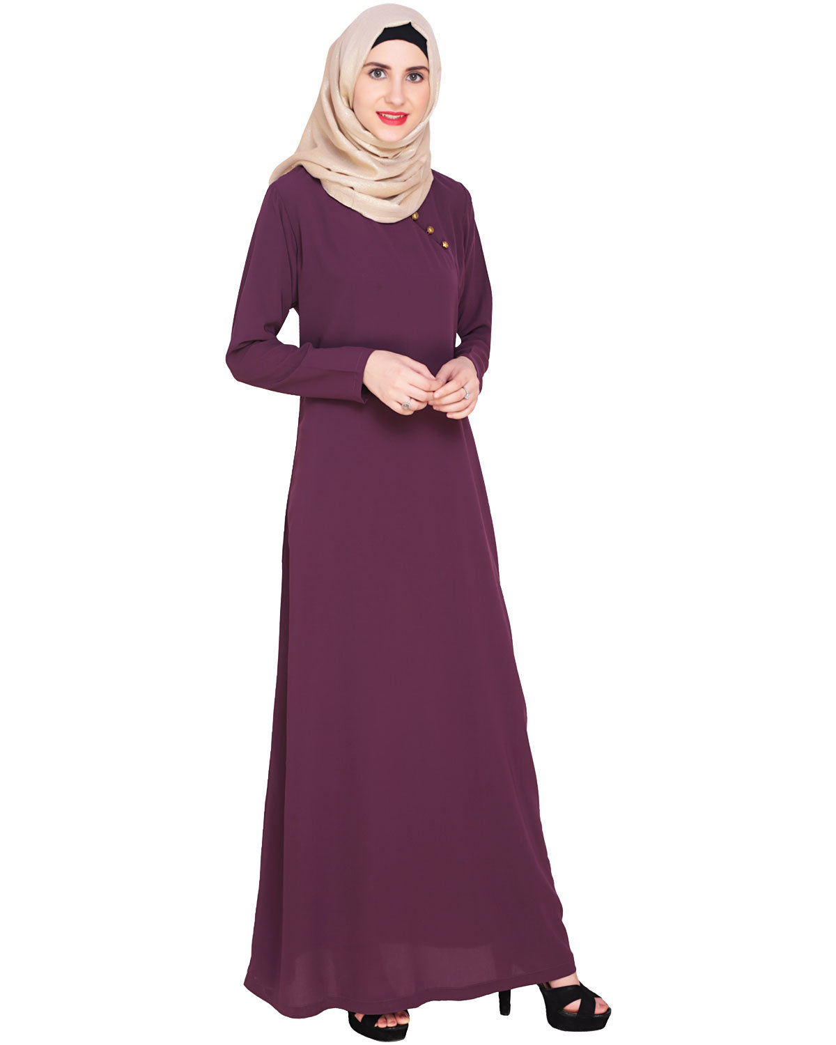 Trendy Abaya Dress Purple